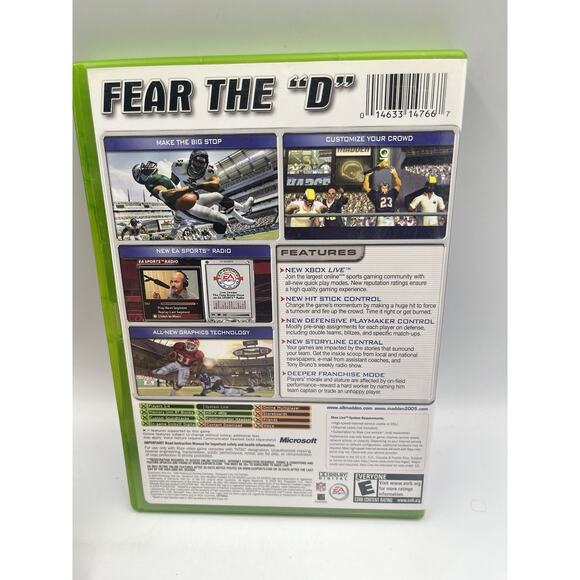 Madden NFL 2005 (Microsoft Xbox, 2004) Manual Included - Picture 2 of 7
